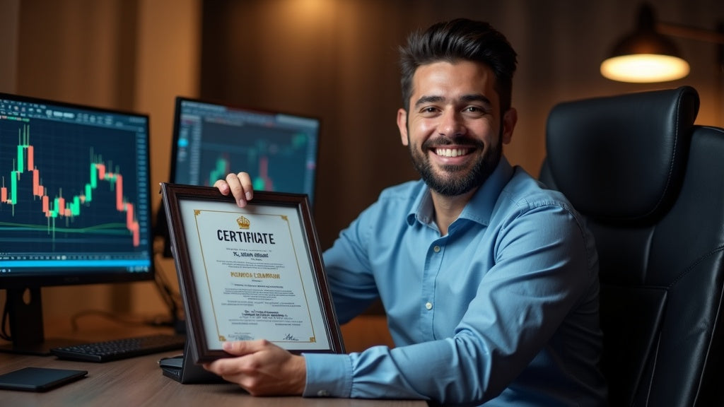 A funded trader celebrating after passing a prop firm challenge