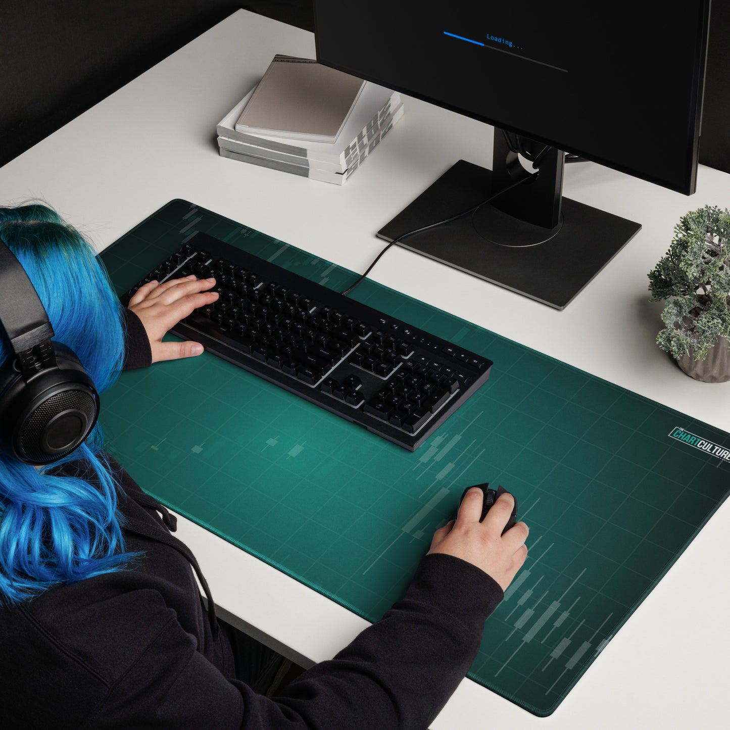 Chart Ambient - XL Candlestick Trading Desk Mat