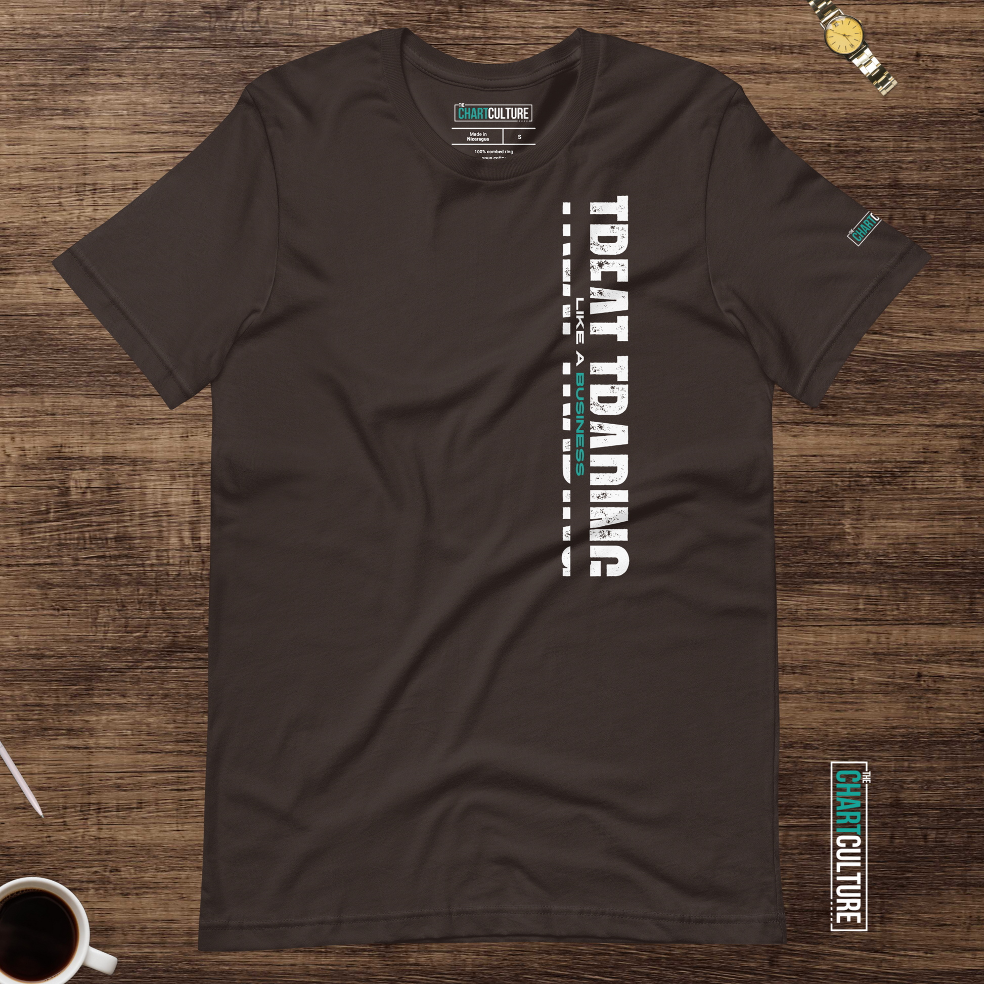 Treat Trading Like a Business forex trader t-shirt black - Chart Culture