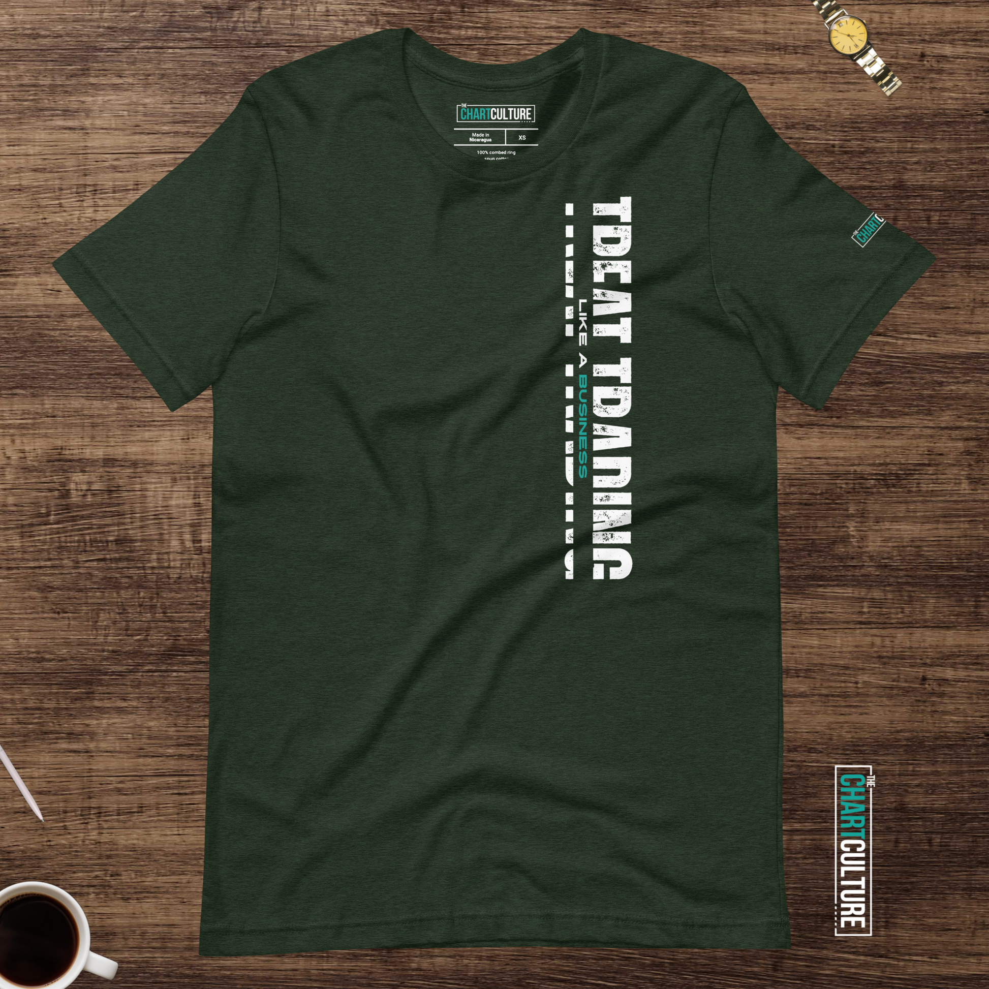 Treat Trading Like a Business forex trader t-shirt black - Chart Culture