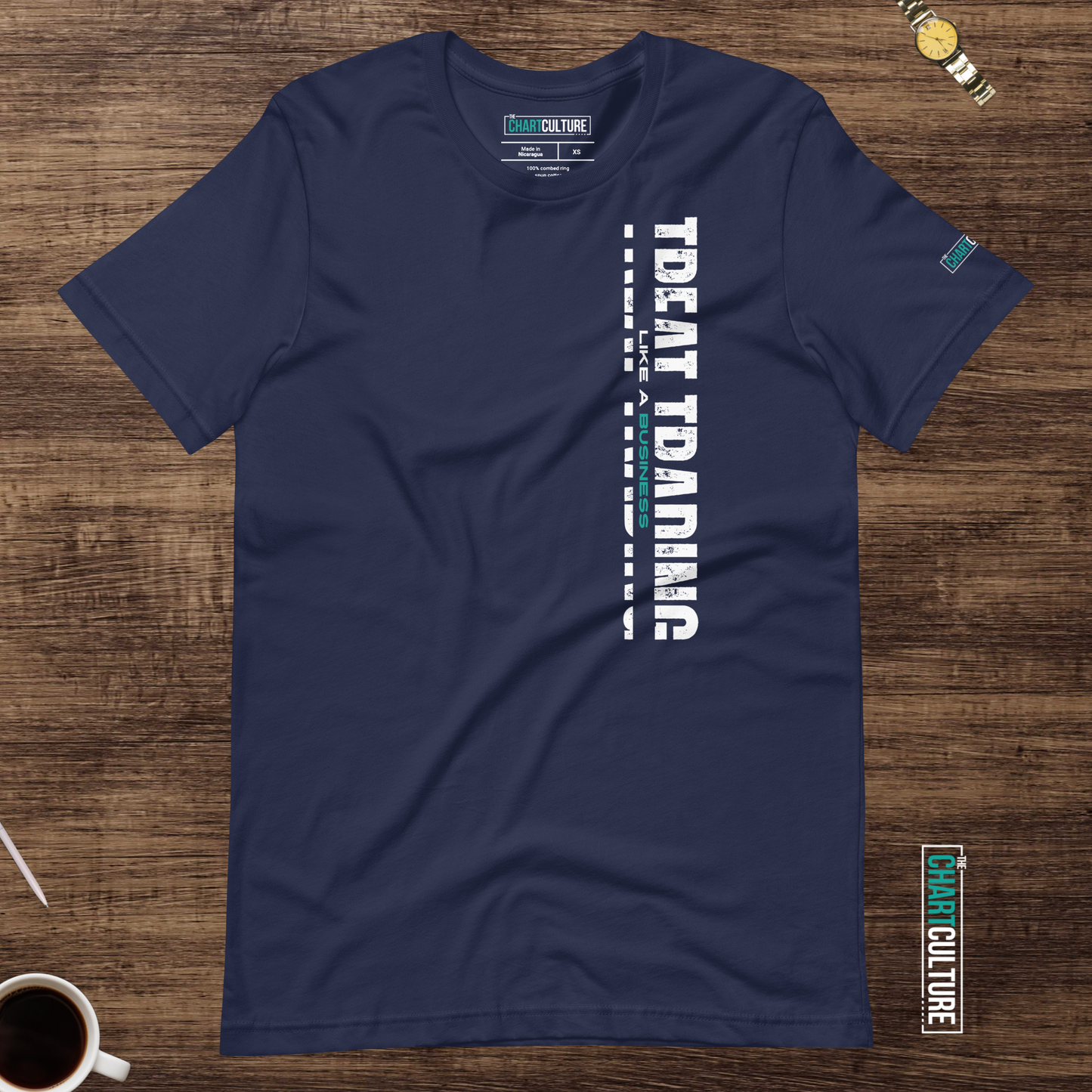 Treat Trading Like a Business forex trader t-shirt black - Chart Culture