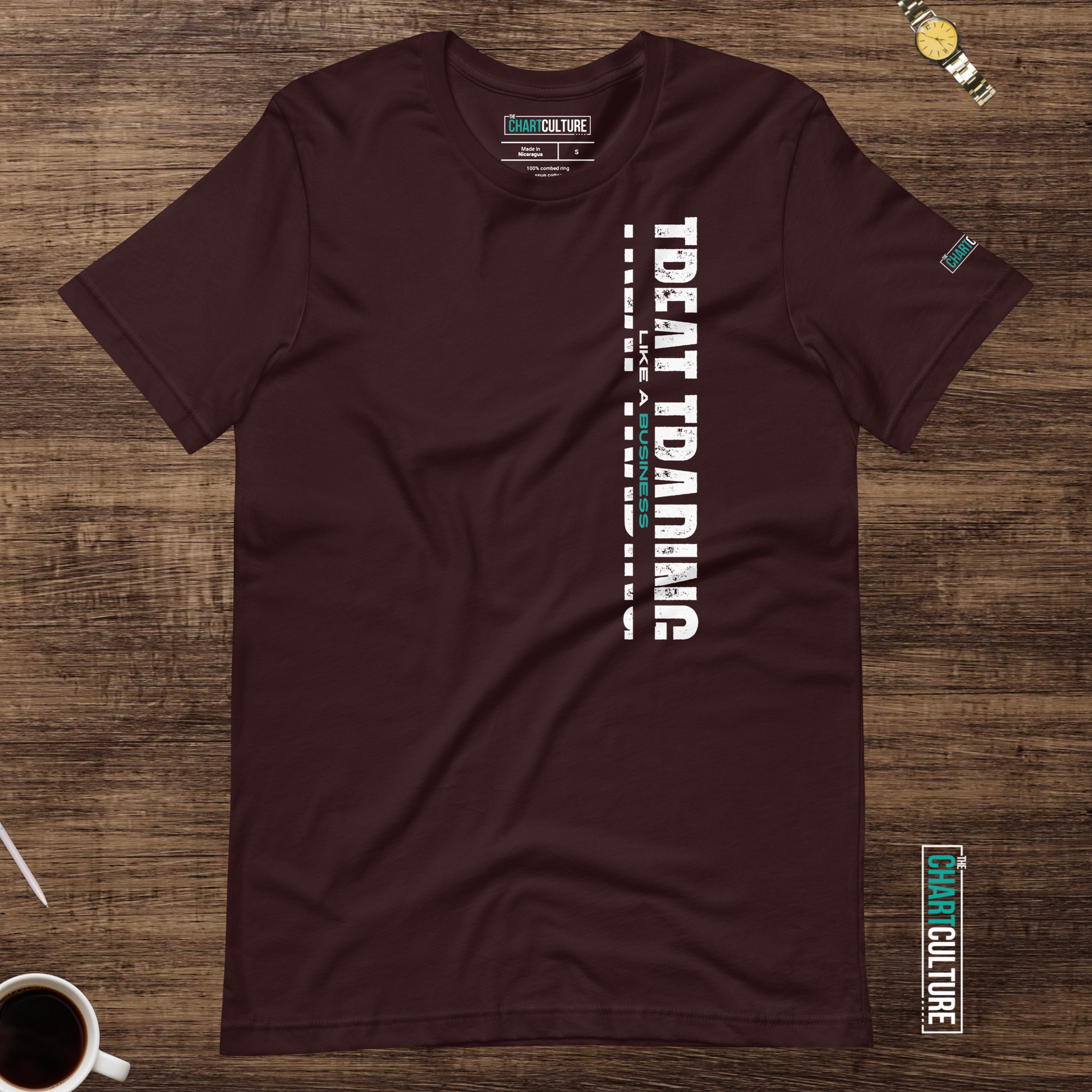 Treat Trading Like a Business forex trader t-shirt black - Chart Culture